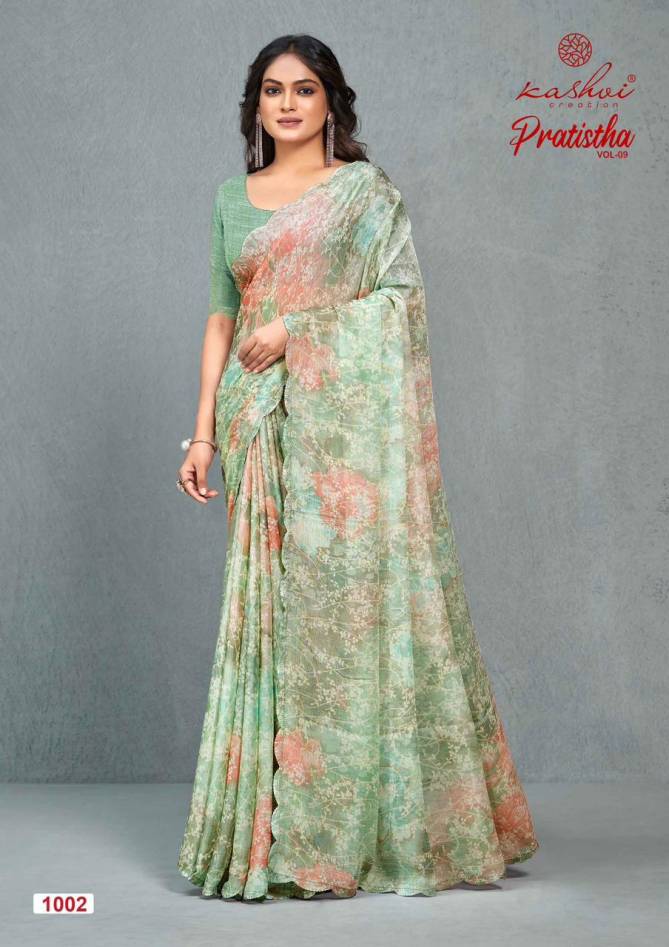 Pratistha Vol 9 By Kashvi Brasso Party Wear Sarees Wholesale Market In Surat
